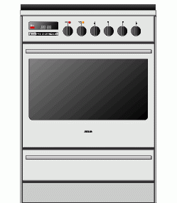 Atag FK611L Fornuis met infra/hetelucht oven en `Cook-light` kookplaat, luxe uitvoering Fornuis onderdelen