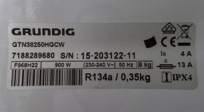 Grundig GTN38250HGCW 7188289680 DD 8kg HP dryer wht 5023790035767 onderdelen en accessoires